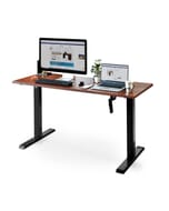 Compact Manual Sit-Stand Desk with Square Column